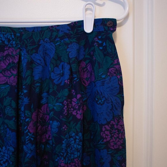 VTG Moody Cottagecore Floral 2Pc Set Romantic High Neck 14 Country Sophisticates - Picture 9 of 16